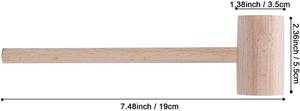 lot 5689 image: 16 PCS Wooden Crab Mallets Natural Hardwood Lobster Hammers