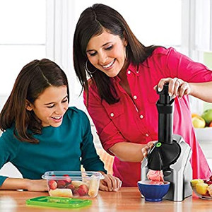 lot 5708 image: Yonanas Classic Original Healthy Dessert Fruit Soft Serve Maker, 200-Watt, Silver