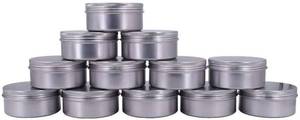 lot 5726 image: 4 Ounce 12 Pack 150ml Empty Silver Round Aluminum Tin Cans Screw Top Aluminum Metal Steel Tins Aroma Hair Wax Tins Cosmetic Container Organization for Accessories DIY Beauty Salve Crafts Spice Candles Survival Kit
