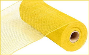 lot 5736 image: 10 inch x 30 feet Deco Poly Mesh Ribbon - Value Mesh Yellow