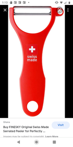 lot 5748 image: THE BEST PEELER YOU WILL EVER USE Straight Peeler-useful for peeling hard skin veggies and fruit ,such as potatoes,carrots,apple,cucumber