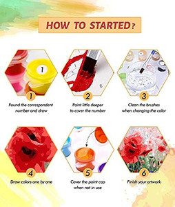lot 5751 image: Sooyinpaint DIY Paint by Numbers for Adults Beginner, Canvas Oil Painting Kit Digital Painting, Acrylic Painted Home Living Room Decorative Painting. product may differ in size from stock photo