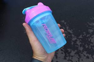 lot 5761 image: Rogue Energy Shaker Bottle, 16-Ounce, 500ml, BPA Free, Dishwasher Safe, Blue & Pink Unicorn edition