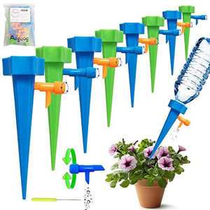 lot 5768 image: Self Watering Spike Slow Release Vacation Plants Watering System, Automatic Watering Devices with Control Valve Switch for Outdoor Indoor Plants Tree