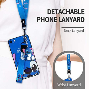 lot 5770 image: iPhone 87 case with HD Screen Protector, Cute Stitch Cartoon 3D Character Silicone Cover Case for Apple iPhone 87 4.7 with 2 Lanyard, 1 Cell Phone Stand, 1 Phone Storage Bag
