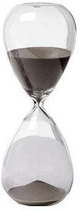 lot 5780 image: 30 Min. Hourglass Sand Timer Black
