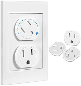 lot 6029 image: Outlet Covers (35 Pack) Childproof Baby Self-Closing Socket Plug Caps Outlet Protectors with Updated Safety Adhesive Design and Electrical Plugs