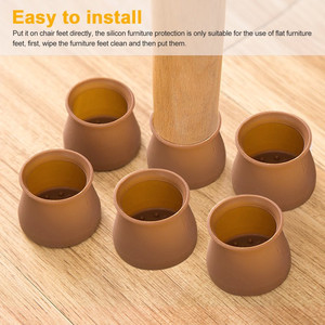 lot 6030 image: Silicone Chair Leg Floor Protectors ,Silicone Furniture Protection Cover with Felt Pad, Round Elastic Silicone Chair Leg Caps, Anti-Slip Chair Floor Pads Table Feet Prevent Scratches & Noise