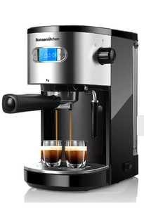 lot 6042 image: Bonsenkitchen CM8007 20-bar Espresso Coffee Machine With Foaming Milk Frother