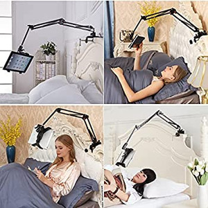 lot 6047 image: Foldable Phone Tablet Mount Holder �� Aluminum Universal Flexible Tablet Bracket Mount Holder Adjustable and Compatible with 4-13 Inches Smartphones Tablets iPadiPad AiriPad ProNintendo Switch
