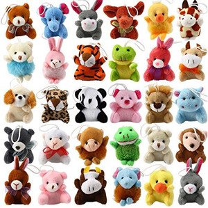 lot 6072 image: 32 Piece Mini Plush Animal Toy Set, Cute Small Animals Plush Keychain Decoration for Themed Parties, Kindergarten Gift Giveaway, Teacher Student Award, Goody Bags Filler for Boys Girls Child Kid