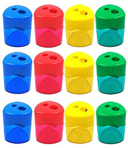 lot 6074 image: 12 dual hole pencil sharpeners