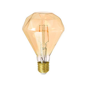 lot 6078 image: SYLVANIA General Lighting 2175K 40200 Sylvania Vintage LED Diamond Shaped Bulb, Amber Glass Edison Style, Efficient 2 Watts, Warm White