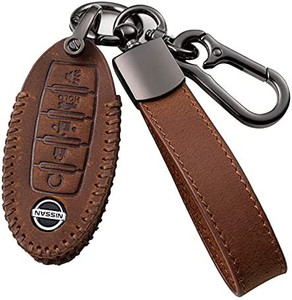 lot 6080 image: Car Key fob Cover Key Case Suit Fit for 2019 2018 Infiniti Qx60 Qx30 Nissan Rogue Armada Murano Pathfinder Gt-r Quest With Keychain .Protector Keychain Key Fob Cover