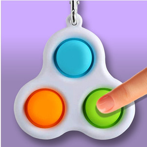 lot 6878 image: Push Pop Fidget Toy, Push Pop Bubble Fidget Keychain Sensory Toy, Silicone Fidget Toy, Simple Dimple Toy, Anxiety Autism Toy