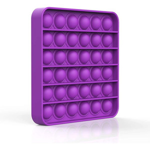 lot 6881 image: Purple Square Shape Push Pop Bubble Sensory Fidget Toy