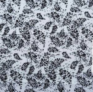 lot 6895 image: Dekoth -Cotton Fabric 100% Cotton Poplin Printed Woven Bundles Voile for DIY Crafting Patchwork Sewing, Full Width 1 Piece cuttable (White wblack leaf)
