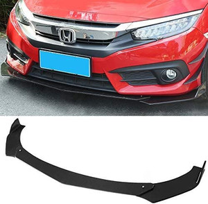 lot 6904 image: Kyostar Black Universal Front Bumper Lip Chin Spoiler ABS Front Bumper Lip Sopiler 3 Pcs Fits For Audi,Ford,BMW,Honda,Chevrolet,Toyota,Civic