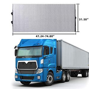 lot 6921 image: Car Retractable Windshield Sun Shade, Large Sunshade Protector Blocks 99% UV Rays to Keep Your Truck Cool, Auto Sun Visor Fits Front Window of Various Models with 3 Suction Cups