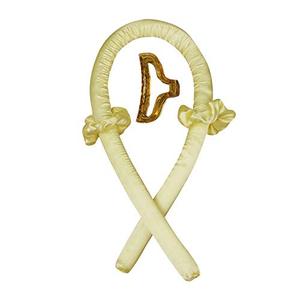 lot 6922 image: Heatless Curling Rod Headband Lazy Curler Silk Curling Ribbon Silk Curling Ribbon Heatless Hair Curling Ribbon Make Hair Curly (Yellow)