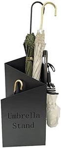 lot 6932 image: Diliving Black Umbrella Rack Stand for Canes Walking Sticks Umbrellas, Metal Umbrella Stand Holder for Entryway Outdoor Indoor,Square,Double Layer