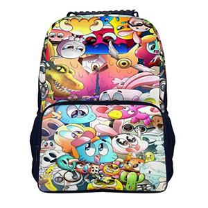 lot 6936 image: CTWUVS ADPR School Backpack, Amazing World of G-umball Preschool Bookbag with Water Bottle Pocket for Students