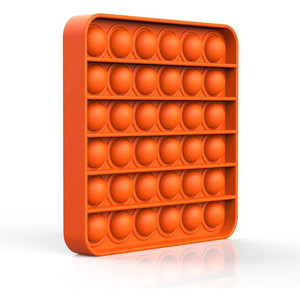 lot 6949 image: Push Pop-up Bubble Board Toy 2 pack (Orange)