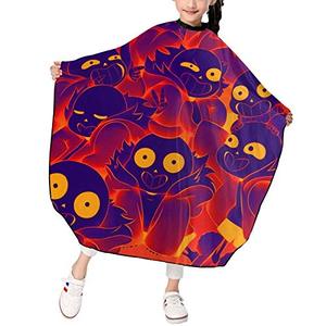 lot 6963 image: BEEPBOOP Under-Tale Game Kids Haircut Cape Boys Girls Colorful Cute 39x47 Inch Barber Shawl, Used for Hair Care-Cutting Child Children Hairdresser Apron with Adjustable Snap Closure Perfect for Kids