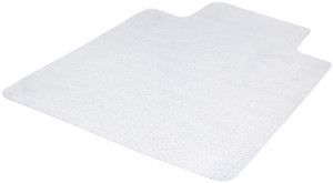 lot 7035 image: Amazon Basics Polycarbonate Office Chair Mat with Under-Desk Lip for Low to Medium Pile Carpet - 47 x 35-Inch, Clear