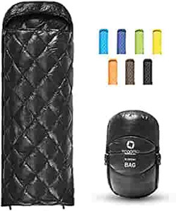 lot 7042 image: ECOOPRO Down Sleeping Bag, 32 Degree F 800 Fill Power Cold Weather Sleeping Bag - Ultralight Compact Portable Waterproof Camping Sleeping Bag with Compression Sack for Adults, Teen, Kids