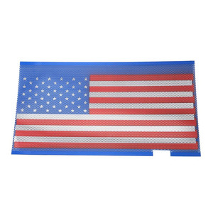 lot 7047 image: Meterk American Flag Front Grille Mesh Insert for Jeep Wrangler 2007-2018