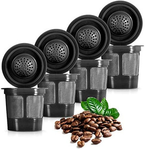 lot 7060 image: K&J Reusable Filter Cups Compatible with Keurig 1.0 K-Cups - Includes Freedom Clip for Compatibility With Keurig 2.0 Machines - 4-Pack