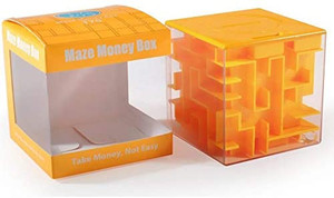 lot 7082 image: Trekbest Money Maze Puzzle Box - A Fun Unique Way to Give Gifts for Kids and Adults Yellow