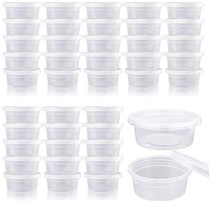 lot 7086 image: Augshy Storage Containers for Slime, 50 Pack 2oz Foam Ball Storage Containers with Lids