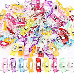 lot 7091 image: 100pcs Sewing Clips Multicolor for Sewing Craft Clamps, Crafting, Crochet and Knitting, All Purpose Clips for Quilting Binding Clips, Fabric Clips, Paper Clips 100Pcs