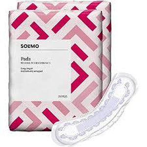 lot 9646 image: 78 SOLIMO WOMENS INCONTINENCE BLADDER CONTROL Pads MAX ABSORBENCY LONG LENGTH