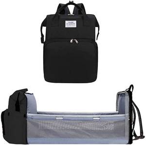 lot 9694 image: 3 in1 Diaper Bag Backpack with Folding Crib