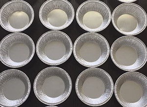 lot 9728 image: Silver Aluminum Foil Tart Pan 3 (Pack of 100) Disposable Mini Pie Tin