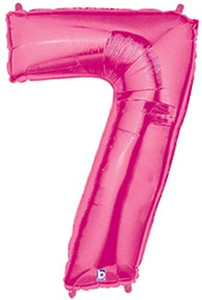 lot 9761 image: Pink #7 Balloon 40 High Large Balloon Number Shaped Birthday Party