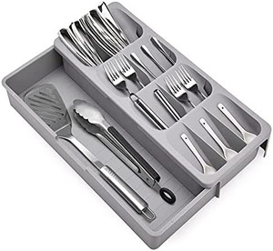 lot 9811 image: Moi Doi Kitchen Drawer Organizer Silverware Organizer for Kitchen