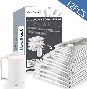 lot 9867 image: VacBest Vacuum Storage Space Saver Bags 12 Combo