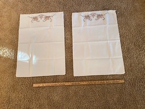 lot 171 image: butterfly embroidered standard pillow cases