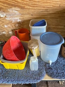 lot 224 image: Outdoor plastic containers, damaged but useful