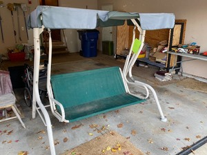 lot 228 image: Outdoor swing with cushion