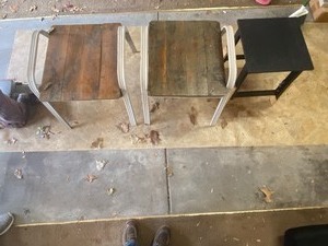 lot 231 image: Homemade fixes for furniture