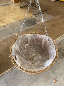 lot 234 image: Hanging plant basket, fall decor