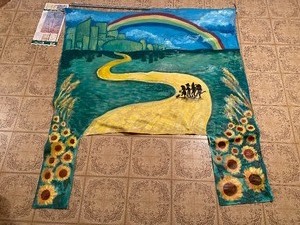 lot 347 image: Home made Wizard of Oz scene with stencils