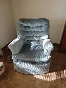 lot 251 image: Blue rocking chair