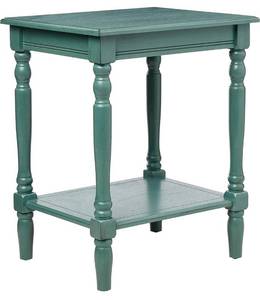 lot 17099 image: Dcor Therapy Simplify End Table Oak, Antique Iced Blue