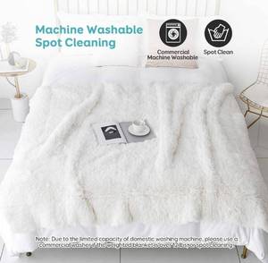 lot 17105 image: Uttermara Shaggy Faux Fur Weighted Blanket 15lbs, Super Soft Plush Fleece and Cozy Sherpa Reverse, FullQueen